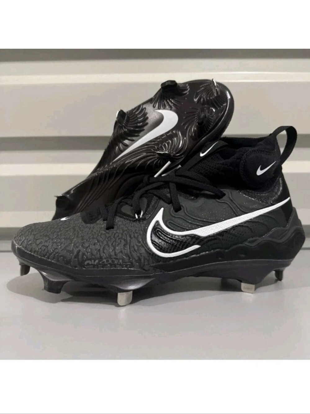 Men Nike Alpha Huarache NXT Black White Baseball Cleats DJ6517-010 Size 7.5